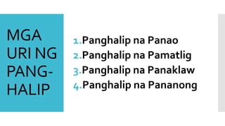 halip lpsg|URI NG PANGHALIP .